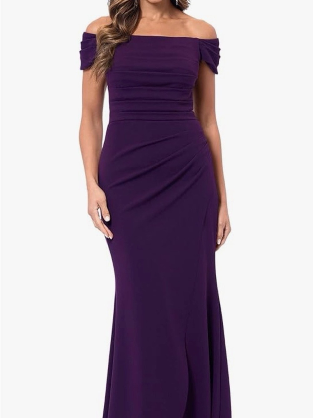 Xscape Plum size 12 Sleeveless Evening Dress